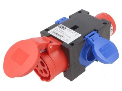 Conector AC trifazat spliter 16A 400VAC IP44 foto