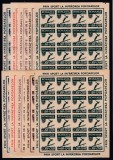 ROMANIA 1946 LP 199 a ORGANIZATIA SPORTULUI POPULAR IN COLI MICI DE 16 MNH
