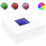 Cumpara ieftin Masuta de cafea cu LED infinity, alb, 100x100x40 cm