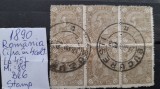 1890-Romania-cifra lp 45f-Bl6-stampilat