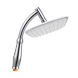 Duș de tip ploaie cu presiune ridicată, cu braț detașabil &ndash; Alb 10x6 inch