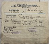1930 M. FINKELS bancher Bucuresti Romania interbelica / Str. Lipsacni nr 22 / lui Teohari Stoenescu / sistem bancar intre cele doua razboaie / 21 x 19