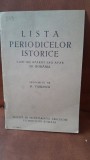 Lista periodicelor istorice care au aparut sau apar in Romania - D. Vasilescu