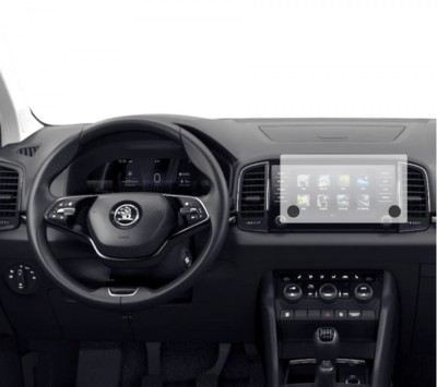Folie Protectie Navigatie 8&amp;amp;#039;&amp;amp;#039; Skoda Karoq 2021+, Duragon, protectie Display Navigatie, silicon Transparent, Anti-zgarieturi, kit instalare foto
