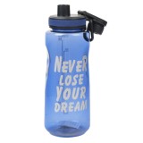Sticla apa gradata Pufo Motivational pentru sport, fitness, antrenamente, 1 L, bleumarin
