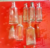 G257-Sticle Farmacie vechi Romania inainte de razboi. Pret pe bucata: TERMOL-FRICTIUNE-3buc., 1 KOMOL, 1 Leniforte1-SIDOL-AZUROL.