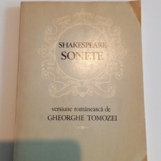 SHAKESPEARE - SONETE - VERSIUNE ROMÂNEASCĂ DE GHEORGHE TOMOZEI
