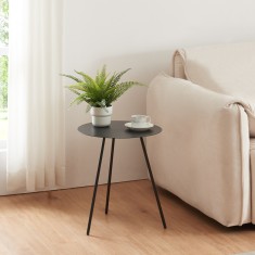 Masuta Sula 45x40cm metal negru [en.casa] HausGarden Leisure foto