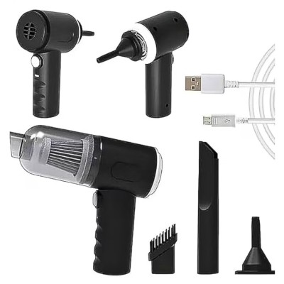 Aspirator Portabil WSJ-AS228, 3 in 1, Ideal pentru Masina, Casa si Birou, Putere 120W, Autonomie 20 Minute, Functie Aspirare si Suflare foto