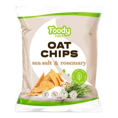 Chips cu Ovaz Sare de Mare si Rozmarin 50 grame Foody Free foto