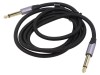 Cablu Vention Jack 6.3mm Mono Aurit 1.5m Carcasa Aluminiu Negru
