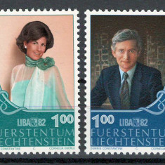 Liechtenstein 1982 797/98 MNH nestampilat - Expozitia de timbre LIBA '82, Vaduz