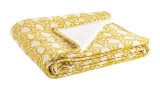 Cumpara ieftin Patura bumbac poliester alb ocru Chambery 130x180 cm