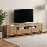 Cumpara ieftin Dulap TV LED cu 5 piese Stejar Artizanal Lemn prelucrat