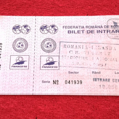 Bilet meci fotbal ROMANIA - IRLANDA 29.04.1997 (meci tineret)