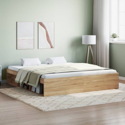 Gossi cadru pat, stejar sonoma, 180x200 cm, super king size foto