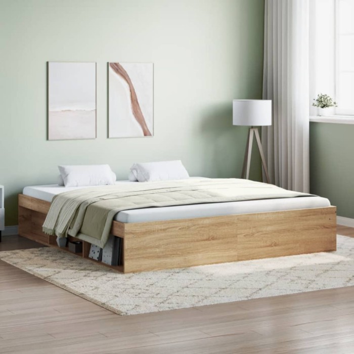 Gossi cadru pat, stejar sonoma, 180x200 cm, super king size