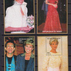 REP. NIGER 1993 PRINTESA DIANA (Princess of Wales ) MI. 1424-1435 MNH 4 SCAN