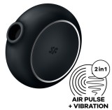 Stimulator Pro To Go 3, 11 Viteze Suctiune, 12 Moduri Vibratii, Silicon, USB, Negru/Argintiu