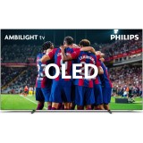 Televizor OLED Philips AMBILIGHT 65OLED718, 164 cm, Google TV, 4K Ultra HD, 100 Hz, Clasa G (Model 2023)