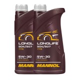 Pachet 2 litri Ulei MANNOL Longlife 504 507 5W30 - Mid SAPS (Sintetic PAO, DPF TWC)