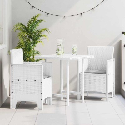 vidaXL Scaun pentru Grădină 2 pcs Alb Dimensiune: 53 x 49 x 85 cm PP 847460 foto