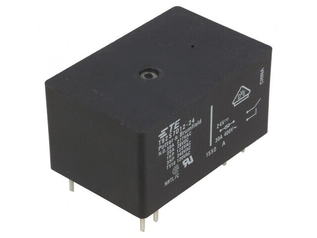 Releu Electromagnetic DPST-NO 24VDC 30A T92