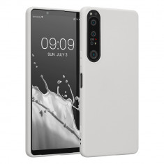 Husa Kwmobile pentru Sony Xperia 1 IV, Silicon, Alb, 58661.48