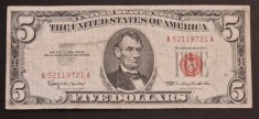 America 5 Dolari 1963 seria A52119721A