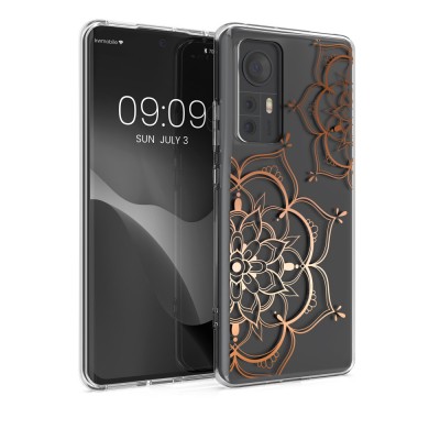 Husa Kwmobile pentru Xiaomi 12/12X, Silicon, Transparent/Roz, 57097.02 foto