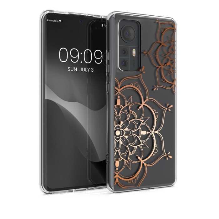 Husa Kwmobile pentru Xiaomi 12/12X, Silicon, Transparent/Roz, 57097.02