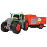 Tractor Dickie Toys Fendt Farm cu remorca, Jada Toys