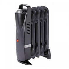 Mini radiator pe ulei, 5 elementi, 500 W, termostat ajustabil foto