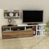 Cumpara ieftin Comoda TV Beste - Alb, Walnut