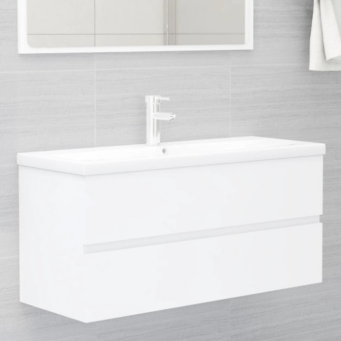 vidaXL Dulap de chiuvetă, alb, 100x38,5x45 cm, PAL 804764