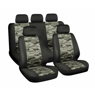 Huse scaun Camo Air-Force 9buc - Camuflaj Garage AutoRide foto