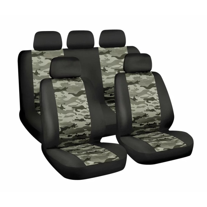 Huse scaun Camo Air-Force 9buc - Camuflaj Garage AutoRide