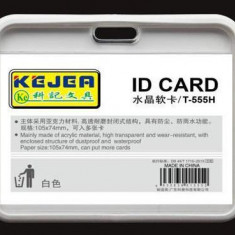 Buzunar Pvc, Pentru Id Carduri, 54 X 85mm, Vertical, 5 Buc/set, Kejea - Alb