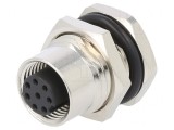 Soclu M12 PIN: 8 mamă DeviceNet CANopen THT IPX7 125V