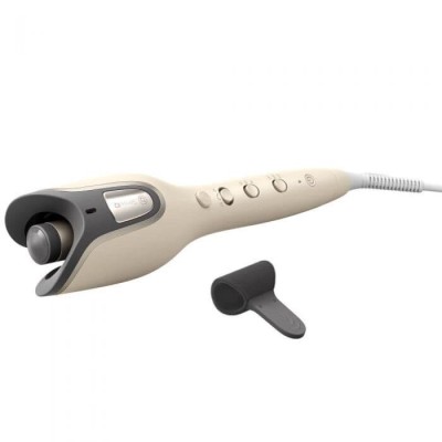 Ondulator automat Philips BHB887/00 SenseIQ, 3 setari caldura, Tehnologie Curl Boost, Bej foto