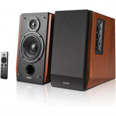 BOXE EDIFIER 2.0 RMS: 66W (2 x 15W 2 x 18W) bluetooth telecomanda wireless volum bass treble dual RCA sub-out brown &amp;amp;quot;R1700BTS-BR&amp;amp;quot; (include T foto