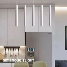 Pendulă LED Minimalist White, 7W, lumina neutra, diametru 6cm, lungime 40cm