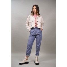 JACHETA SCURTA SOFT CU BUZUNARE APLICATE ELSA TALIE UNICA Crem