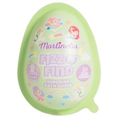 Bombă de baie efervescentă cu surpriză &icirc;n interior, verde, 98212K , Martinelia, 150g