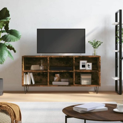 vidaXL Comodă TV, stejar fumuriu, 103,5x30x50 cm, lemn compozit 826993 foto