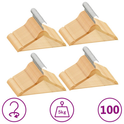 Gossi set de umerase anti-alunecare, 100 buc., lemn esenta tare foto