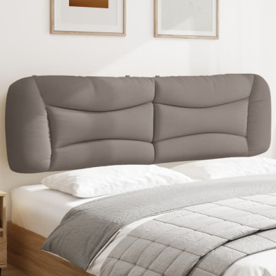 vidaXL Pernă pentru tăblie de pat, gri taupe, 180 cm, material textil foto