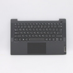 Carcasa superioara cu tastatura palmrest Laptop, Lenovo, IdeaPad 5-14ITL05 Type 82FE, 5CB0Y88872, AP37H000210, iluminata, gri, layout UK