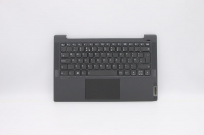 Carcasa superioara cu tastatura palmrest Laptop, Lenovo, IdeaPad 5-14ITL05 Type 82FE, 5CB0Y88872, AP37H000210, iluminata, gri, layout UK foto