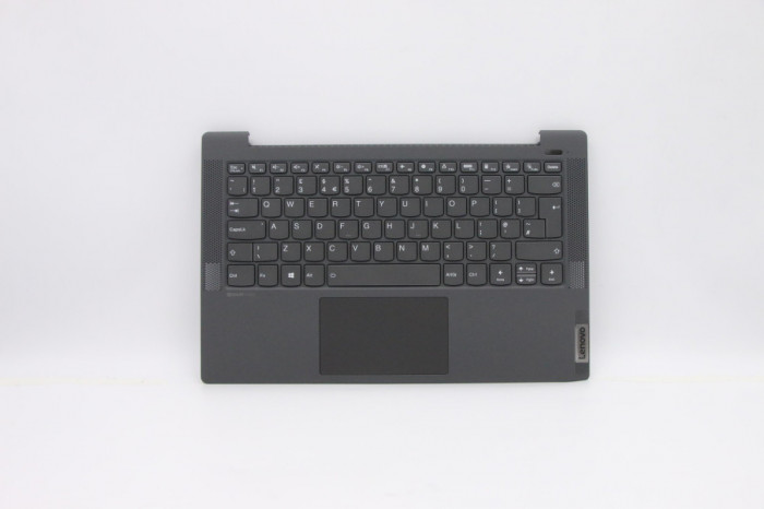 Carcasa superioara cu tastatura palmrest Laptop, Lenovo, IdeaPad 5-14ALC05 Type 82LM, 5CB0Y88872, AP37H000210, iluminata, gri, layout UK